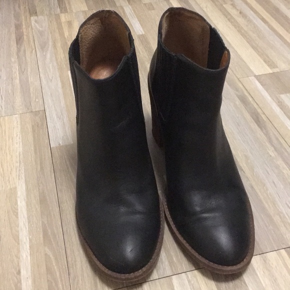 Madewell Black Leather Ankle Chelsea Boot Sz 10 - Picture 5 of 8
